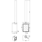 Salamandra a Lenha ARC 50 V + T C/ Kit de Ventilação - Rocal
